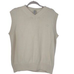 Adidas Premium Essentials Knit Vest Cream Size Large